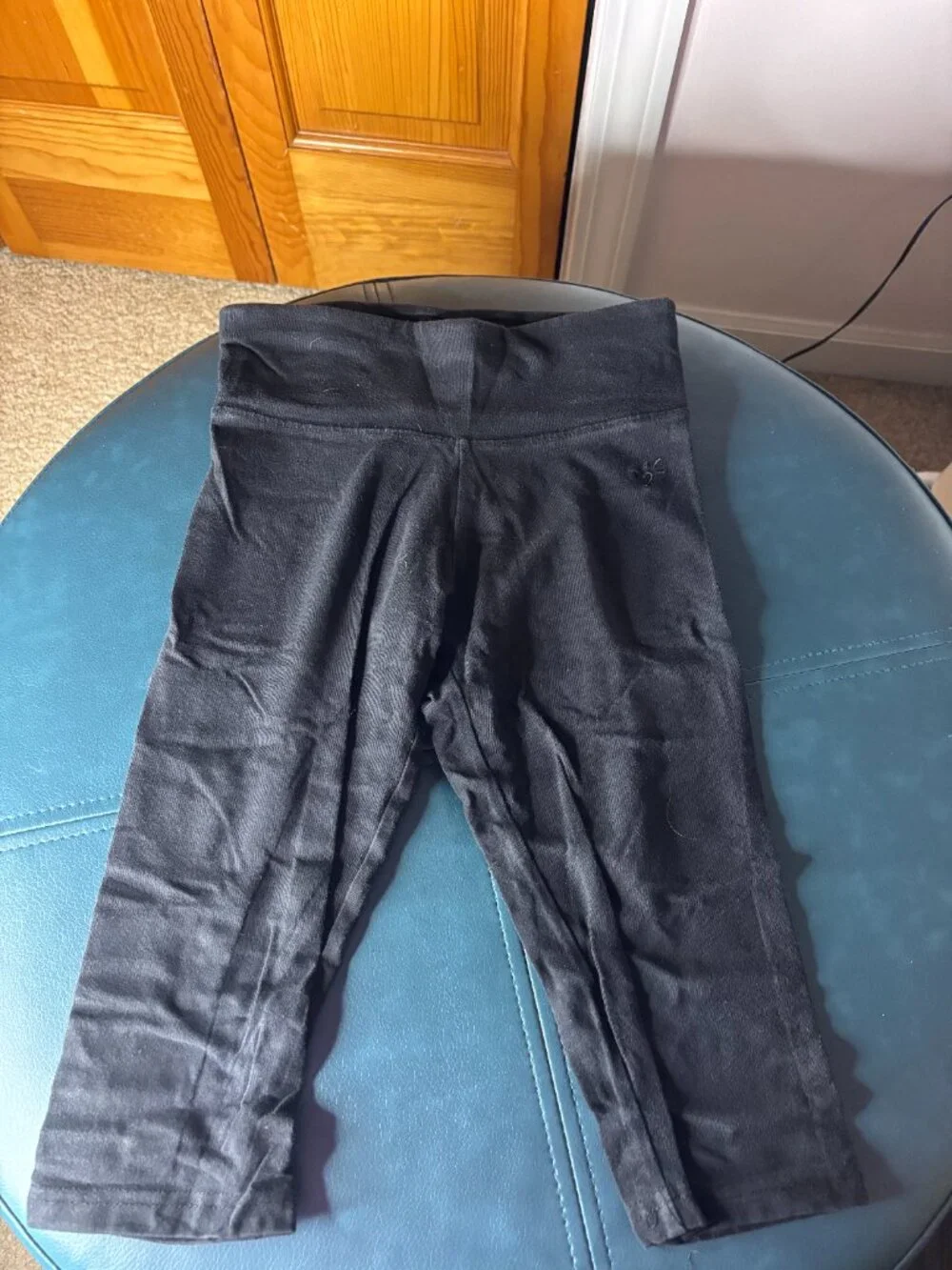 Justice Girls Black Leggings (Size 8)